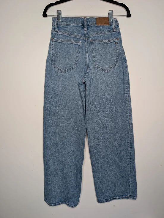 Madewell The Perfect Vintage Wide-Leg Jeans Size 25 High Rise Light Wash - Picture 6 of 11